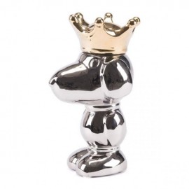 Accesorio Decorativo Dog With Crown - Plata / A10503