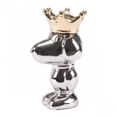 Accesorio Decorativo Dog With Crown - Plata / A10503