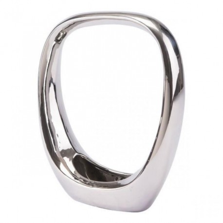 Accesorio Decorativo Oval Figurine Mediano - Plata