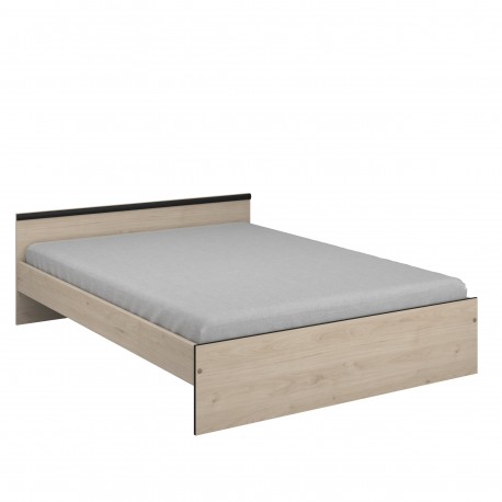 Cama Matrimonial Elk - Roble y Gris