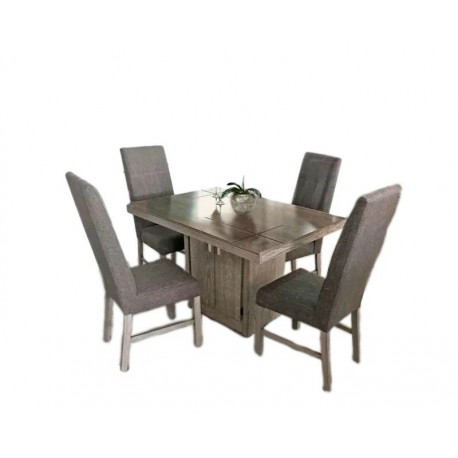 Antecomedor Sacramento 4 Sillas - Gris