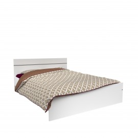 Cama Matrimonial Lucky - Blanco y Gris