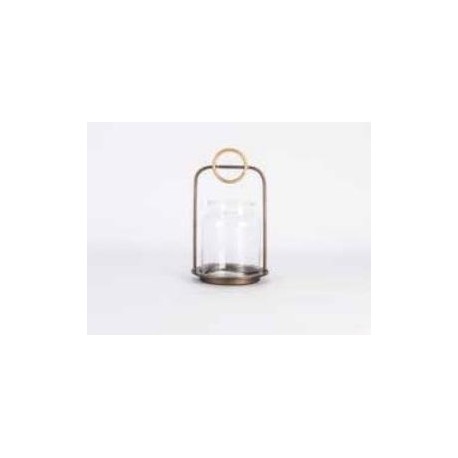 Candil Metal Base Cristal