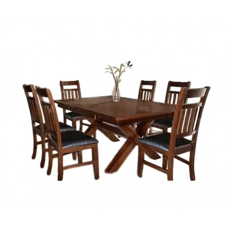 Comedor Cruze 6 Sillas - Tabaco