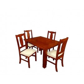 Comedor San Marcos 4 Sillas - Nogal Claro