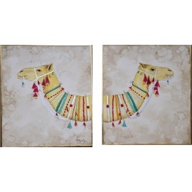 Cuadro Decorativo Diptico Camellos